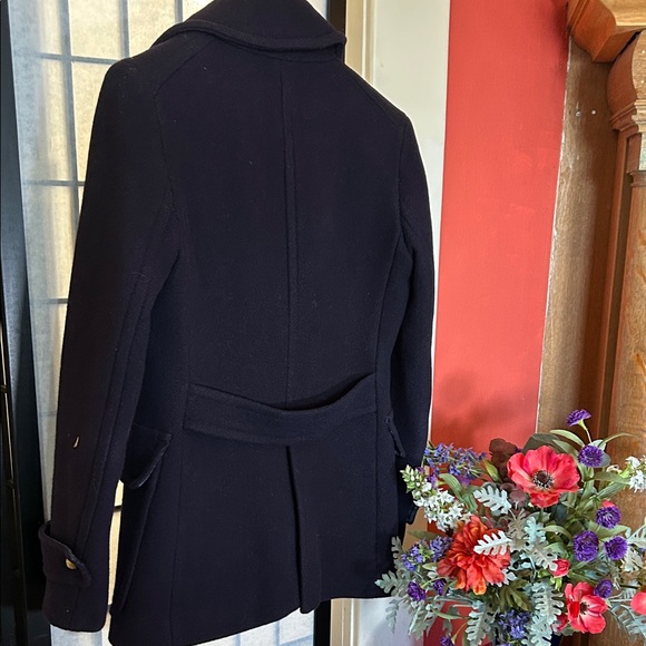 J. Crew Women's Dark Blue Peacoat with Gold Buttons - Picture 7 of 14